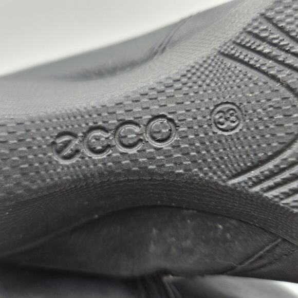 Ecco Women's Size 38 US 7.5 Double Zip Ankle Bootie Black Leather Comfort - Picture 7 of 7